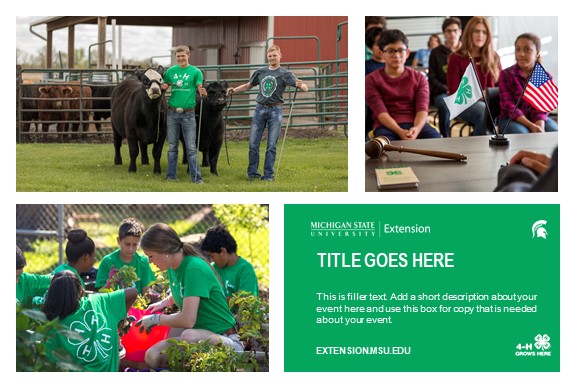 4-H postcard template with photos